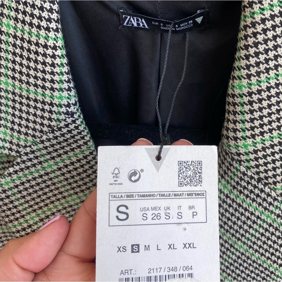NWT Zara Plaid Blazer Dress. Size S - Picture 11 of 11